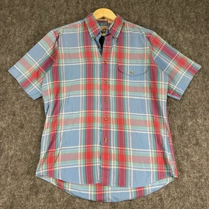 Vintage The Fox Collection Hemd Herren M kariert Kurzarm Knopfleiste mehrfarbig - Bild 1 von 7