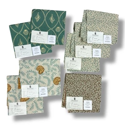 8 Duralee Upholstery Fabric Samples 16-17” Aqua Brown Tan Coral Seashells Ocean - Image 1 of 4