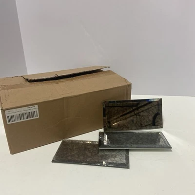 Peel and Stick Beveled Antique Mirror Tile Subway Mirror Glass Backsplash 3x6... - Image 1 of 4