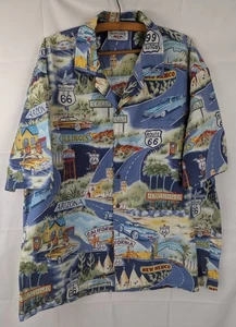 Pacific Legend Mens Hawaiian Shirt Blue Size UK 2xl - Picture 1 of 6