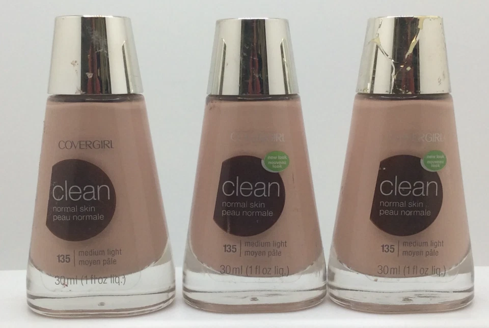 CoverGirl Clean Liquid Foundation For Normal Skin, 135 Medium Light, PACK OF 3 - Image 1 of 2