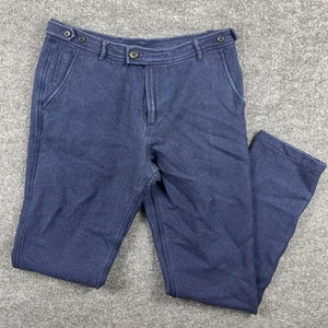 Corridor Herren 34 x 34 100 % Baumwolle Hose verstellbarer Bund Hergestellt in den USA Blau EUC - Bild 1 von 5