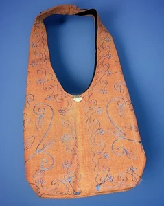 Hobo Bag "NEW" crossbody strap ~ Zipper ~ Made In Nepal - Picture 1 of 10