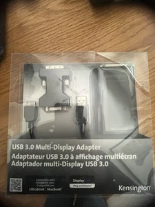 *New* Kensington USB3.0 Multi-Display Adapter with DisplayLink K33974AM - Photo 1/6