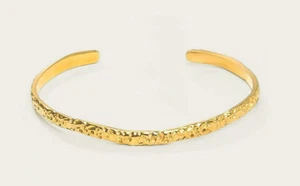 En Route Jewelry, Gold Textured Bangle - Picture 1 of 3