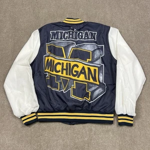 Vintage 90s Chalk Line University Michigan Fanimation Bomber Jacket Mens XL - Picture 1 of 7