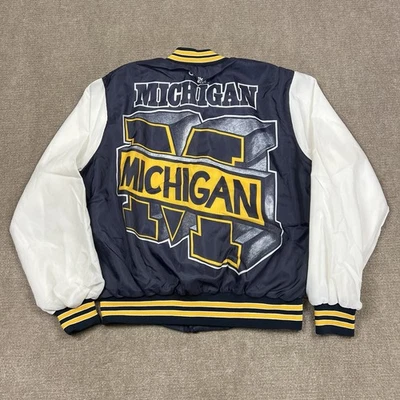 Vintage 90s Chalk Line University Michigan Fanimation Bomber Jacket Mens XL - Image 1 of 4