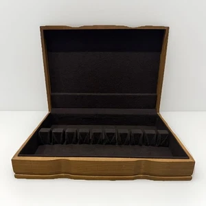 Vintage Unbranded Wood Silverware Flatware Storage Chest Box - Picture 1 of 13
