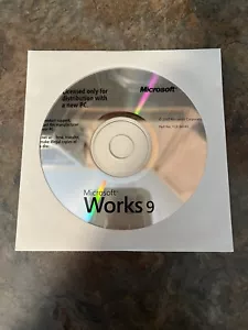 CD de instalación de Microsoft Works 9 9 9.0 Dell totalmente nuevo sellado - Imagen 1 de 3