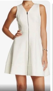 Vince Camuto Zip Front Sleeveless Scuba Fit & Flare Dress - Picture 1 of 4