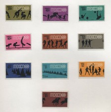 Messico 1968 Preolimpica serie cpl e 4 BF integra MNH T1478