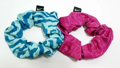 Nike Gathered Pony Tail Hair Ties 2 Pack Scrunchy Youth OSFM Tropical Twist - Image 1 of 2