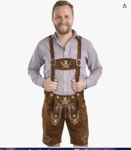 Schöneberger Trachten Couture Men Lederhosen Germany Pants, Brown EU 52 - Bild 1 von 3