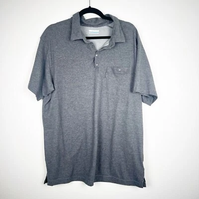Columbia Mens Short Sleeve Henley Polo Gray Sz XL - Image 1 of 4