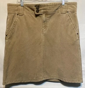 Gap Stretch Corduroy Jean Skirt Beige Size 14 - Picture 1 of 10