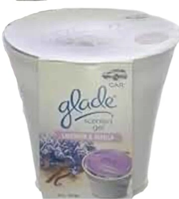 Ambientador de aire en gel perfumado de lavanda y vainilla Glade fragancia para auto 85 g Foto 1 de 2