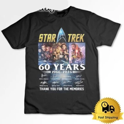 Star Trek 60Th Anniversary T-Shirt For Holiday Gift Size S-4XL - Image 1 of 4