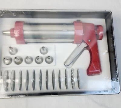 Cookie Press Gun & Decorating Tips Set Stainless Steel Cookie Maker Baking Tools - Image 1 of 4