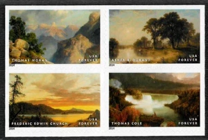 HUDSON RIVER SCHOOL ARTE PAISAJÍSTICO SIGLO XIX EE. UU. #4917-4920 MXF ESTAMPILLAS FOREVER - Imagen 1 de 2