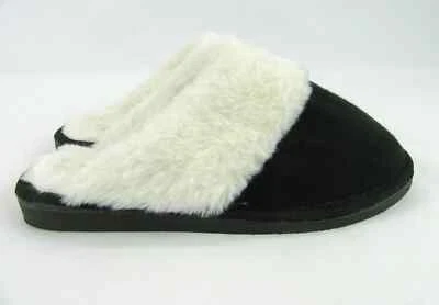 BOC by BORN женщин размер 5,5-6,5 черный плюшевый искусственного меха поскользнуться на Mule тапочки  - Изображение 1 из 4