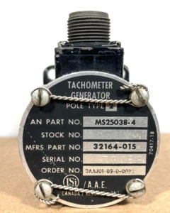 LSI Tachometer Generator AN P/N: MS25038-4 Mfrs P/N: 32164-015 Pole Type 2 - Picture 1 of 8