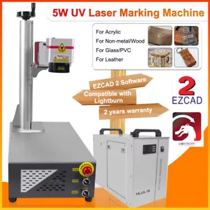 CRS 5W 355nm UV Laser Nichtmetall Markierung Graviermaschine für Glas Acryl USA - Bild 1 von 18