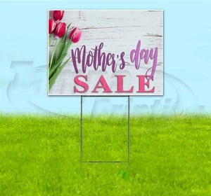 MOTHERS DAY SALE 18x24 Yard Sign WITH STAKE Corrugated Bandit USA BUSINESS DEALS - Picture 1 of 4