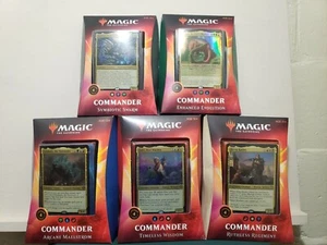 Magic Gathering Ikoria Lair of Behemoths All 5 Commander Decks 20 Foil Legendary - Picture 1 of 3