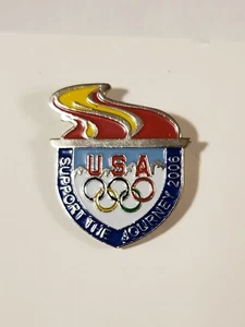 Team USA Support The Journey 2006 Olympic Winter Games Turin Hat Lapel Pin Visa - Picture 1 of 3
