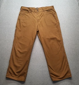 Schmidt Flannel Lined Work Wear Carpenter Jeans Mens 40x30 Insulated Canvas Pant - Picture 1 of 22