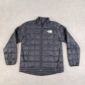 The North Face Thermoball Jacket Boys Large Black Quilted Base Layer Full Zip - Picture 1 of 13