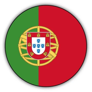 Portugal Round Flag Car Bumper Sticker Decal - Picture 1 of 1