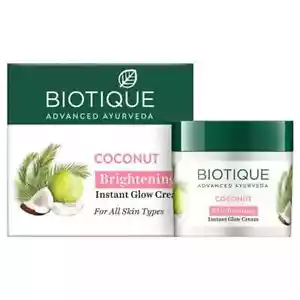 Biotique Bio Coconut Whitening and Brightening Cream for All Skin Types, 50g - Picture 1 of 8