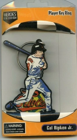 1998 CROWN  HEROES OF THE LOCKER ROOM PLAYER KEY RING CHAIN CAL RIPKEN ORIOLES Cover