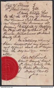 E6434 US FLORIDA DOCS BAPTISM ACT 1872. - Picture 1 of 1