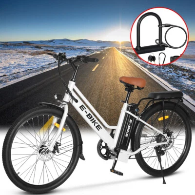 E-Bike 26" Electric Bike for Adults 750W Motor City Bicycle -Commuter Ebike - Image 1 of 4