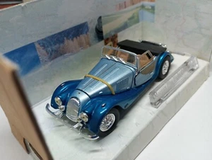 CARARAMA - MORGAN PLUS EIGHT CONVERTIBLE - TWO TONE BLUE - 1:43 SCALE MODEL - Picture 1 of 6