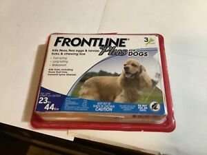 NewSealed FRONTLINE Plus Flea & Tick Treatment For Medium Dogs 23-44 lbs 3 Pack