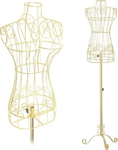 SHAREWIN Maniquí Estilo Vintage Metal Acero Alambre Vestido Forma para Exhibición, - Imagen 1 de 36