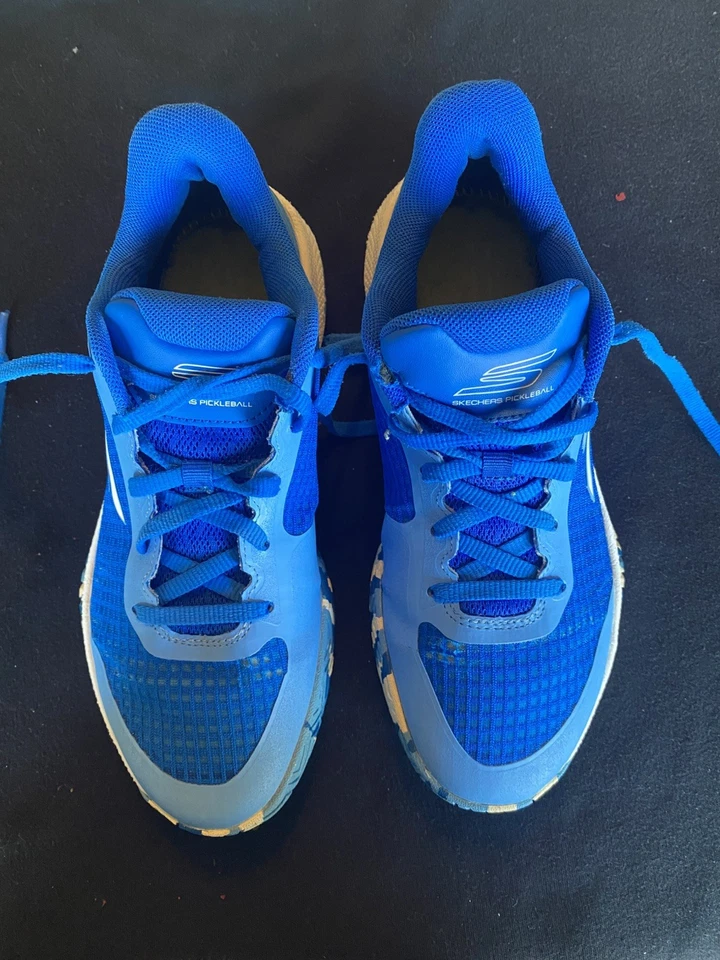 Skechers Viper Court Pro Pickle Ball Shoes White Blue Camo 172069 Women's Sz 9.5 - Image 1 of 4