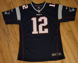 New England Patriots Tom Brady Vintage Blue Nike Jersey YOUTH Size-XL 18/20 - Picture 1 of 10