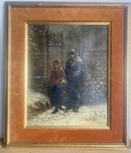 Pintura Antq óleo sobre lienzo enmarcada (18”x21”) ~ 12” X 15” firmada con fecha - Imagen 1 de 24