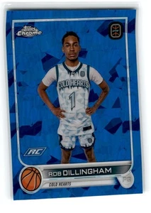 2023-24 Topps Chrome Overtime Elite Sapphire Rob Dillingham Rookie Cold Hearts - Picture 1 of 2