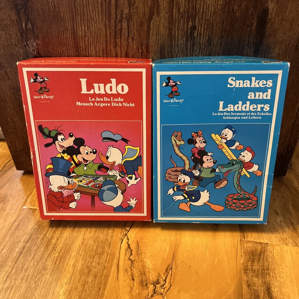 Rare Walt Disney (Mickey Mouse Ltd)  Ludo & Snakes & Ladders Game Boards bundle  - Image 1 of 4