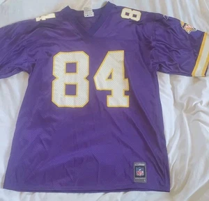 Camiseta Reebok de Colección de los Minnesota Vikings Randy Moss #84 Talla L Púrpura NFL Auténtica  - Imagen 1 de 16