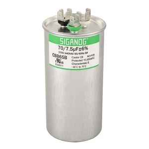 Sigandg 70+7.5 Mfd 70/7.5 Uf 370 Or 440 Volt Cbb65b Capacitor For Ac M - Picture 1 of 5