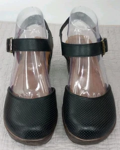 Sandalias zuecos de cuero perforado Boc By Born Gia marrón para mujer talla 9 - Imagen 1 de 13