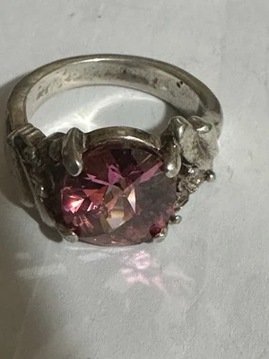 Tourmaline Sterling Silver Large Stone Size 6 1/4. 7.5 Grams - Image 1 of 4