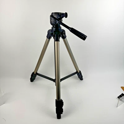 Trípode de video/fotografía Velbon CX-690 Deluxe de lujo de 3 vías Panhead plateado NUEVO EN CAJA Foto 1 de 4