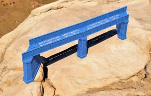 Spur Z rechts 45 Grad eingleisige Eisenträgerbrücke Modelleisenbahn Maßstab 1:220 - Bild 1 von 4